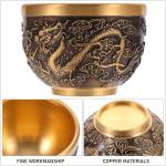 Vintage Copper Dragon Pattern Kung Fu Teacup