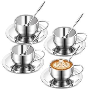 4 Pack Insulated Stainless Steel Coffee Cups