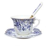 Vintage Floral Ceramic Tea Cups and Saucers Set