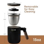 Insulated Tea Infuser Cup with Lid and Handle