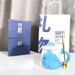Lammusd Whale Coffee Mug with Lid and Spoon