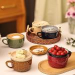 Cute Cat Ceramic Coffee Mug with Lid