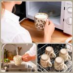 18 Oz Rustic Ceramic Coffee Mug with Handle