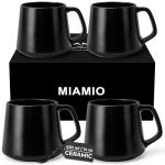 MIAMIO Set of 4 Large Ceramic Coffee Mugs