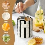 Cute Hand-Painted Retro Striped Coffee Mug 10oz