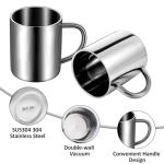 Set of 4 Double-Walled Stainless Steel Mugs