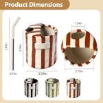 Cute Hand-Painted Retro Striped Coffee Mug 10oz