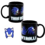 Sonic the Hedgehog Coffee Mug Set with Pins