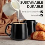 MIAMIO Set of 4 Large Ceramic Coffee Mugs