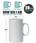 Extra Large Ceramic Coffee Mug - 28 OZ