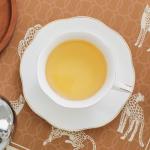 Elegant White Ceramic Tea Cup and Saucer Set