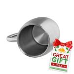 Set of 2 Stainless Steel Travel Coffee Mugs