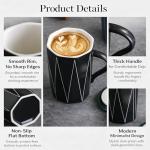 Khaki Geometric Mug with Lid and Spoon