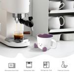 Cute Ceramic Coffee Mug - 12 oz Purple