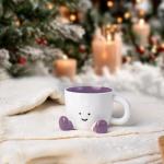 Cute Ceramic Coffee Mug - 12 oz Purple