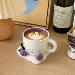 Cute Ceramic Coffee Mug - 12 oz Purple