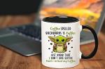 Funny Alien Coffee Mug: "Eeffoc" Message, 11 Oz