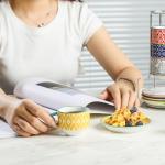 Colorful Stackable Espresso Cups with Saucers - Set of 4