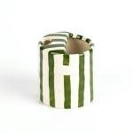 Gift Box Style Ceramic Coffee Mug in Green & White