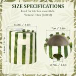 Gift Box Style Ceramic Coffee Mug in Green & White