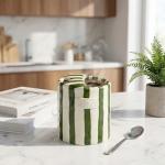 Gift Box Style Ceramic Coffee Mug in Green & White