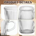 12 Pack Classic Glass Coffee Mugs with Handle