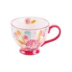 Autumn Handmade Large Ceramic Coffee Mug (15oz) Cute Cereal Vintage Flower Mugs Cozy Fall Gift Cup for Breakfast Oatmeal Tea & Hot Drinks with Floral Design