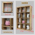 YIYUESHIJIU Wall Mounted Coffee Cup Holder, Cup Holder, 4-Tier Cup Display Shelf, Kitchen Coffee Bar Storage Organizer for Mugs, Cups and Collectibles with 12 Compartment (Walnut)