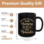 Birthday Gifts for Women, Sometimes You Forget You're Awesome Mug, Inspirational Gift for Women, Birthday Appreciation Gifts for Coworkers Friends Female Sister Mom Wife Girlfriend Bestie Bff (Black)