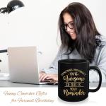 Birthday Gifts for Women, Sometimes You Forget You're Awesome Mug, Inspirational Gift for Women, Birthday Appreciation Gifts for Coworkers Friends Female Sister Mom Wife Girlfriend Bestie Bff (Black)