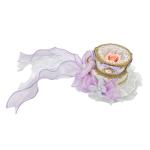 MYAYD Women's Lolita Hair accessories Tea Cup Top Hat Court Rococo Spanish flat Hat for Halloween party (Purple)