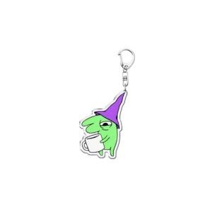 Ratbone Skinny Grumpy Green Creature Enamel Pin Funny Hungover Adult Annimation Fan with a Weird and Cute Aesthetic Cartoon Acrylic Coffee Mug or Tea Cup Charm Keychain or Bag Accessory & Key Ring