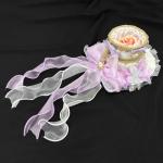 MYAYD Women's Lolita Hair accessories Tea Cup Top Hat Court Rococo Spanish flat Hat for Halloween party (Purple)