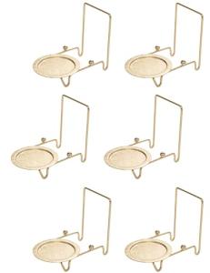 Creative Hobbies Etched Base Cup & Saucer Stand - Elegant Display Holder for Tea Sets, Plates, and Collectibles | 6 Pack