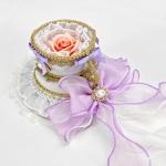 MYAYD Women's Lolita Hair accessories Tea Cup Top Hat Court Rococo Spanish flat Hat for Halloween party (Purple)