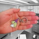 Ratbone Skinny Grumpy Green Creature Enamel Pin Funny Hungover Adult Annimation Fan with a Weird and Cute Aesthetic Cartoon Acrylic Coffee Mug or Tea Cup Charm Keychain or Bag Accessory & Key Ring