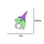 Ratbone Skinny Grumpy Green Creature Enamel Pin Funny Hungover Adult Annimation Fan with a Weird and Cute Aesthetic Cartoon Acrylic Coffee Mug or Tea Cup Charm Keychain or Bag Accessory & Key Ring