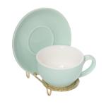 Creative Hobbies Etched Base Cup & Saucer Stand - Elegant Display Holder for Tea Sets, Plates, and Collectibles | 6 Pack