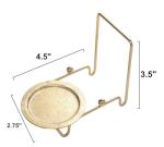 Creative Hobbies Etched Base Cup & Saucer Stand - Elegant Display Holder for Tea Sets, Plates, and Collectibles | 6 Pack