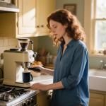 Momugs 12 oz Cup Plain Gloss Black Ceramic Coffee Mug Set of 4 for Milk, Tea, Glazed Porcelain Cups with handle for Home Office, Dishwasher & Microwave Safe