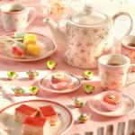 Patelai 100 Pcs Mini Spring Tea Party Figurines Set Bulk Floral Tiny Teapots Teacups Figurines Miniatures for Spring Tea Party DIY Supplies Birthday Gifts Home Garden Desktop Accessories