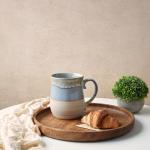 Bosmarlin Extra Large Ceramic Coffee Mug, 26 Oz, Dishwasher and Microwave Safe, Big Oversized Tea Cup, Reactive Glaze (Light blue)