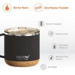 asobu Ultimate Ceramic Travel Mug, 16oz Insulated Stainless Steel Coffee Cup with Handle & Splash-Resistant Lid, Ceramic Lined for Pure Taste, BPA-Free, Double-Wall Vacuum with Built-In Coaster