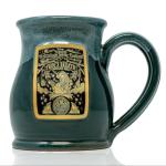 Bones Coffee Company Frog's Breath Handthrown Mug | Teal Coffee Mug | 14 oz Ceramic Novelty Drinking Cup