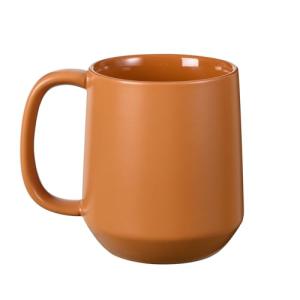 Miicol Ceramic Coffee Mug, 16 oz Large Coffee Cup, Tea Mug with Handle, Flat Bottom Mug for Men, Women, Office, Microwave and Dishwasher Safe, Multi-Color, Burnt Orange