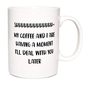 Bosmarlin Large Funny Mug Gift for Coffee Lover, Big Humor Cup Office Worker, 17.5 Oz, Dishwasher and Microwave Safe