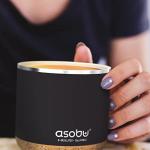 asobu Ultimate Ceramic Travel Mug, 16oz Insulated Stainless Steel Coffee Cup with Handle & Splash-Resistant Lid, Ceramic Lined for Pure Taste, BPA-Free, Double-Wall Vacuum with Built-In Coaster