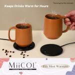 Miicol Ceramic Coffee Mug, 16 oz Large Coffee Cup, Tea Mug with Handle, Flat Bottom Mug for Men, Women, Office, Microwave and Dishwasher Safe, Multi-Color, Burnt Orange