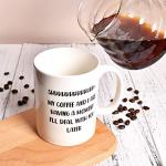Bosmarlin Large Funny Mug Gift for Coffee Lover, Big Humor Cup Office Worker, 17.5 Oz, Dishwasher and Microwave Safe