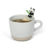 Tea Mates - 1pc Cute Fishing Panda - Tea Bag Holder and String Rest - Tea Accessory for Cup and Mug - Unique Funny Novelty Toy Gift Idea - Animal Figurine Drink Marker
